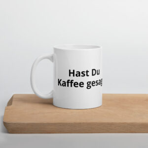 Tasse mit monstermäßigem Aufdruck