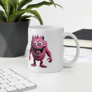 Tasse mit monstermäßigem Aufdruck